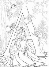 Coloring Pages Disney Alphabet Letters Princess Letter Princesas Abc Sheets Choose Board sketch template
