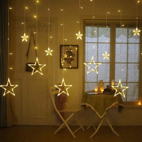 stars  led curtain string lights window curtain lights   flashing modes decoration