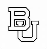Baylor Decal sketch template