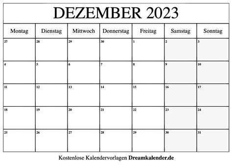 kalender dezember