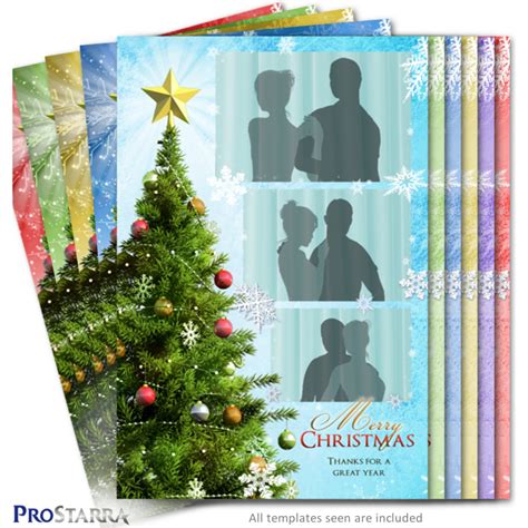 christmas holiday photo booth templates layouts designs