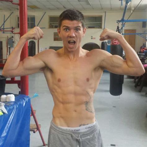 luke campbell flexin those biceps fit males shirtless