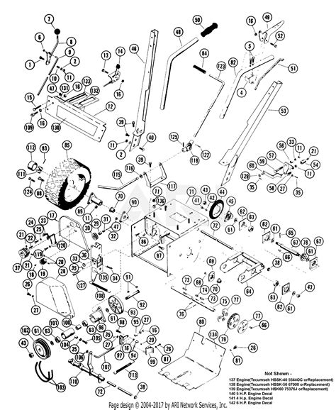ariens   st hp tec  blower parts diagram  tractor parts list