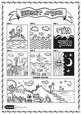 Bible Kids Creation Coloring Pages Activities Sheet School Week Sunday Hebrew Schöpfung Stories Craft Preschool Print Story Judaism Grundschule Bereshit sketch template