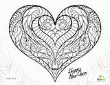 Coloring Pages Adults Heart Adult Printable Popular Coloringhome sketch template