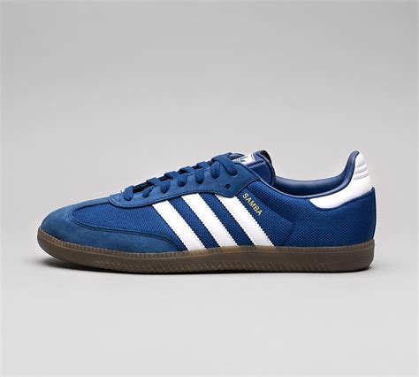 adidas originals samba og trainer blue night footwear white gum footasylum