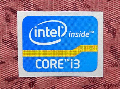 intel core   sticker   mm  sandy bridge badge