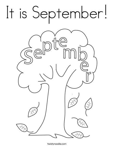 september coloring sheets  kids coloring pages