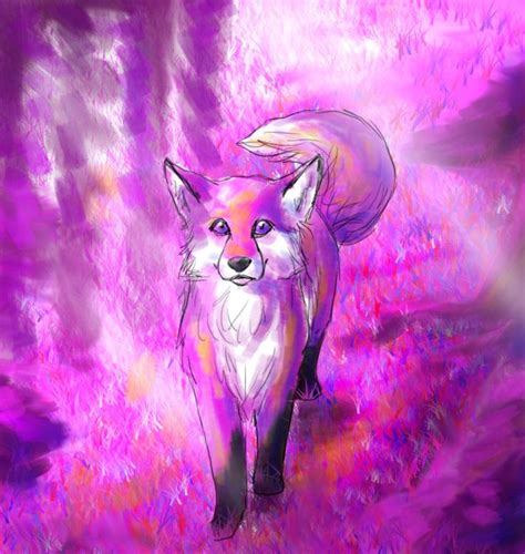 purple fox cute animals animals fox