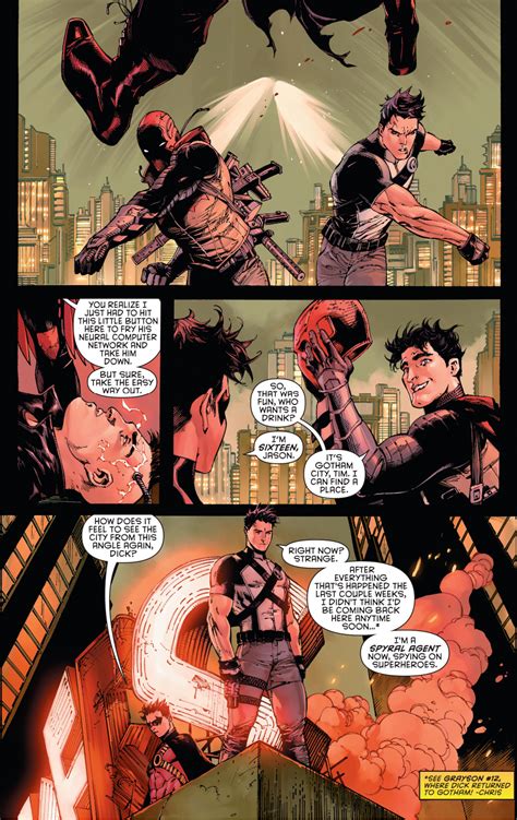 Agent 37 Red Hood And Red Robin Working Together