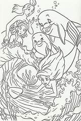 Coloring Mermaid Dolphins Princess Colouring Disney Pages Cove Girls Coral Find Triton Daughters Choose Board Mermaids Tumblr Little sketch template