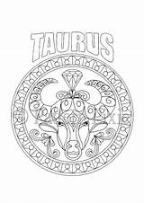 Zodiac Taurus sketch template