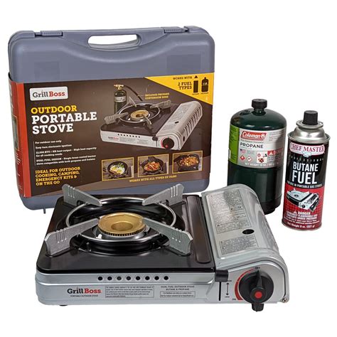 buy grill boss  dual fuel camp stove works   butane