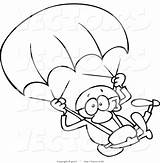 Parachuting Skydiver Down Gnurf sketch template