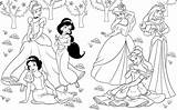 Coloring Princess Disney Pages Characters Comments sketch template