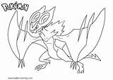 Noivern Pokemon Coloring Pages Printable Solgaleo Kids Print Color Template sketch template