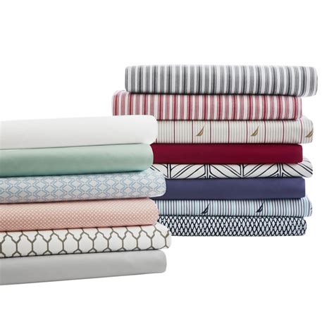shop nautica cotton percale deep pocket sheet sets  sale