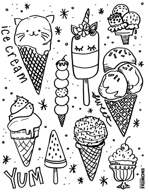 ice cream coloring page encinitas house  art