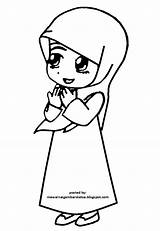 Mewarnai Muslimah Sketsa Putih Hitam Berhijab Wanita Untuk Berjilbab Cantik Gadis Hijab Diwarnai Jilbab Mudah Berkerudung Menggambar Sedang Islami Santri sketch template