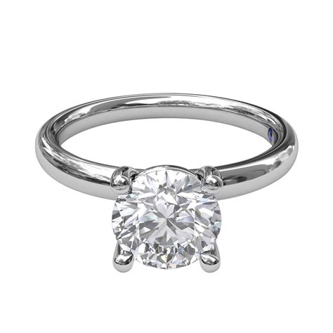 white gold solitaire  prong ring setting  diamond gallery  ct head borsheims