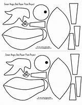 Bird Template Cut Craft Paper Angry Plate Coloring Comments sketch template