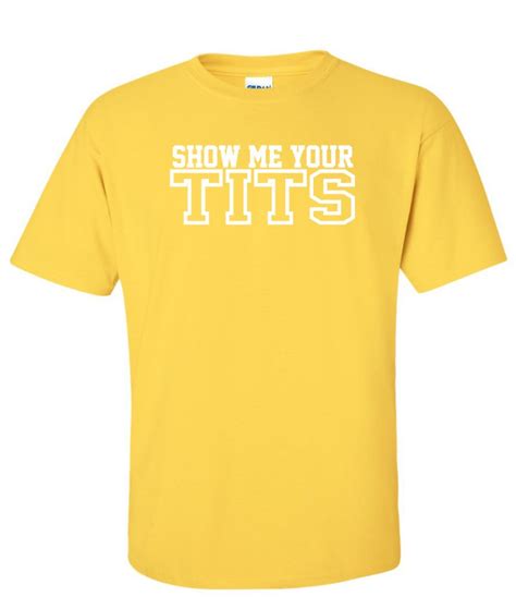 show me your tits logo graphic t shirt supergraphictees