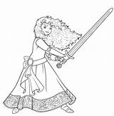 Merida Sword Holding Fanpop sketch template