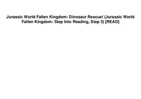 Jurassic World Fallen Kingdom Dinosaur Rescue Jurassic World