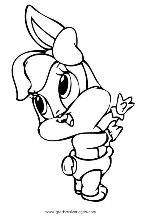 lola bunny  gratis malvorlage  comic trickfilmfiguren looney