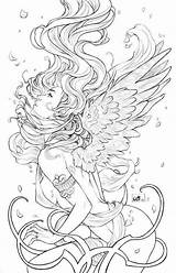 Coloring Pages Color Fairy Angels Adults Printable Artwork Choose Board sketch template