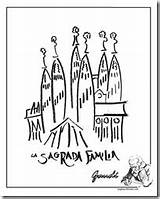 Sagrada Gaudi Guell Parc Monumentos Importantes Pedrera sketch template