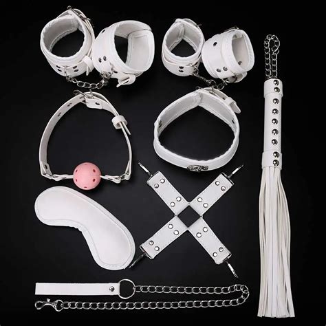 8 pcs set adult girls sex toys women games pvc leather bondage kit sex