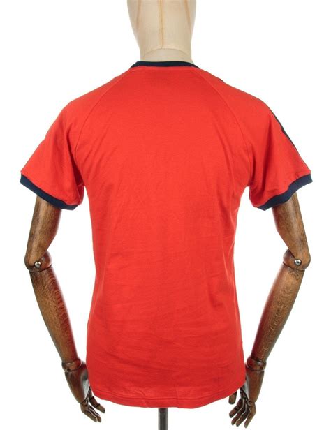 adidas originals retro trefoil logo  shirt red adidas originals  fat buddha store uk