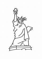 Liberty Statue Coloring Pages Cartoon Drawing Outline Printable Clipart Kids York Sheet Cliparts Color Drawings Pencil Kindergarten Clipartbest Library Attribution sketch template