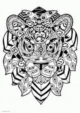 Coloring Lion Adults Pages Mandala Head Zentangle Animal Animals Printable Colouring Adult Print Coloringbay Difficult Look Other sketch template