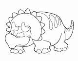 Triceratops Coloring Baby Coloringcrew sketch template