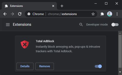 uninstalling total adblock totaladblock supportive opera browser chrome extensions