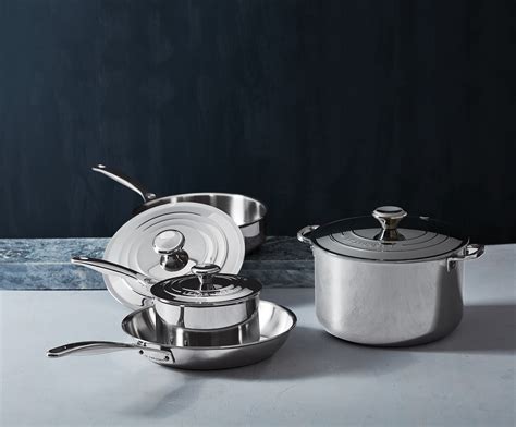 le creuset  release   piece stainless steel collection bon appetit