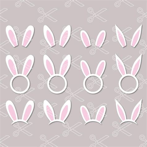 easter bunny ears svg dxf png eps bunny monogram svg cut files
