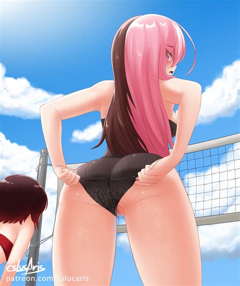 rule 34 2girls adjusting clothes adjusting swimsuit