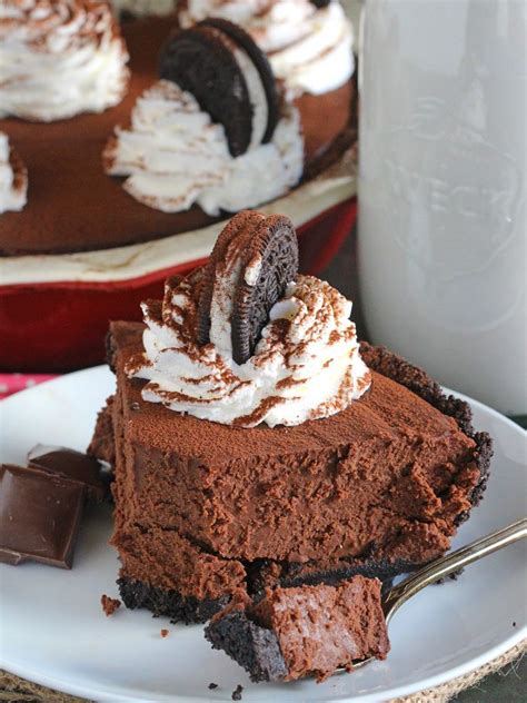 No Bake Chocolate Pie With Oreo Crust Sweet And Savory Meals