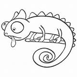Tongue Tame Chameleon sketch template