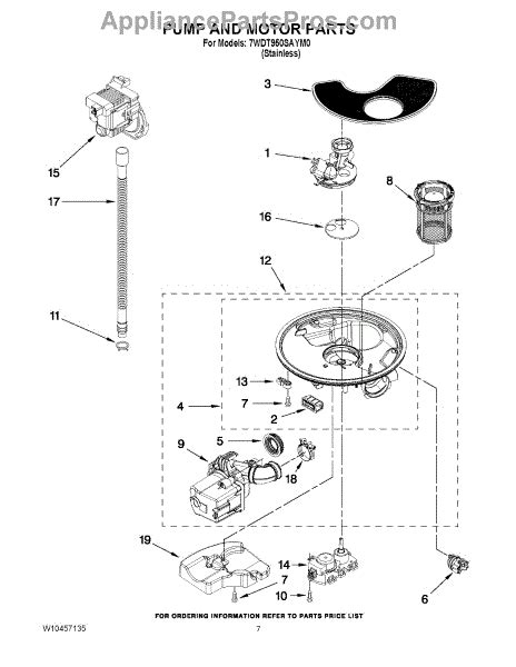 kenmore dishwasher  parts diagram