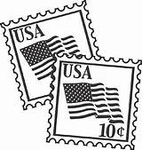 Stamps sketch template