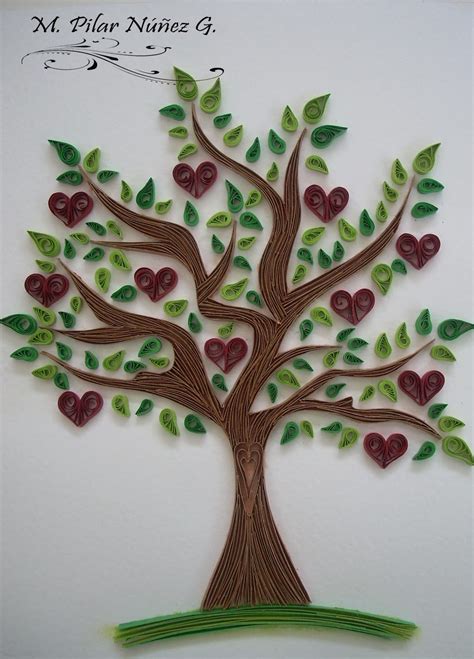 pin  leanne  paper quilling quilled tree quilling designs