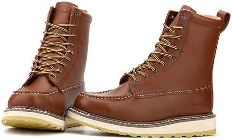 diehard work boots  men  suretrack soft toe slip resistant moc toe