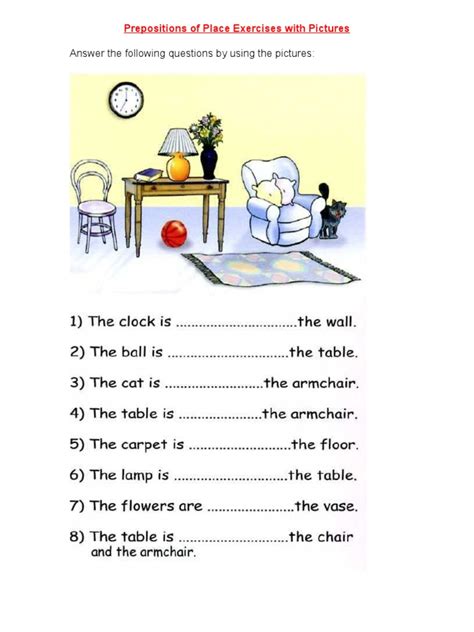 prepositions  place exercises  picturesdoc