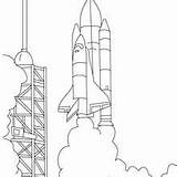 Coloring Saturn Space Shuttle Nasa Pages Launch Rocket Spaceship Pad Ready Ship Hellokids sketch template
