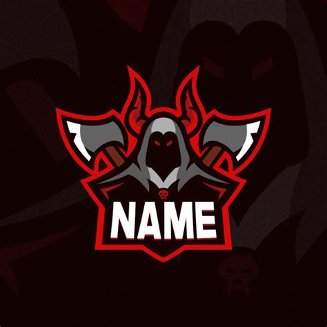 reaper gaming clan mascot logo  psd zonic design