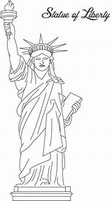 Libertad Estatua Dibujosonline Coloring sketch template